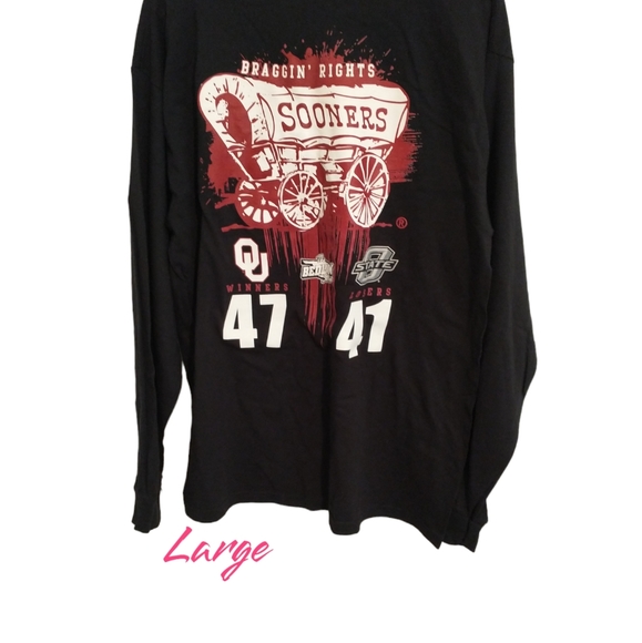 Oklahoma Sooners large t shirt and earrings, bracelet - Picture 2 of 9